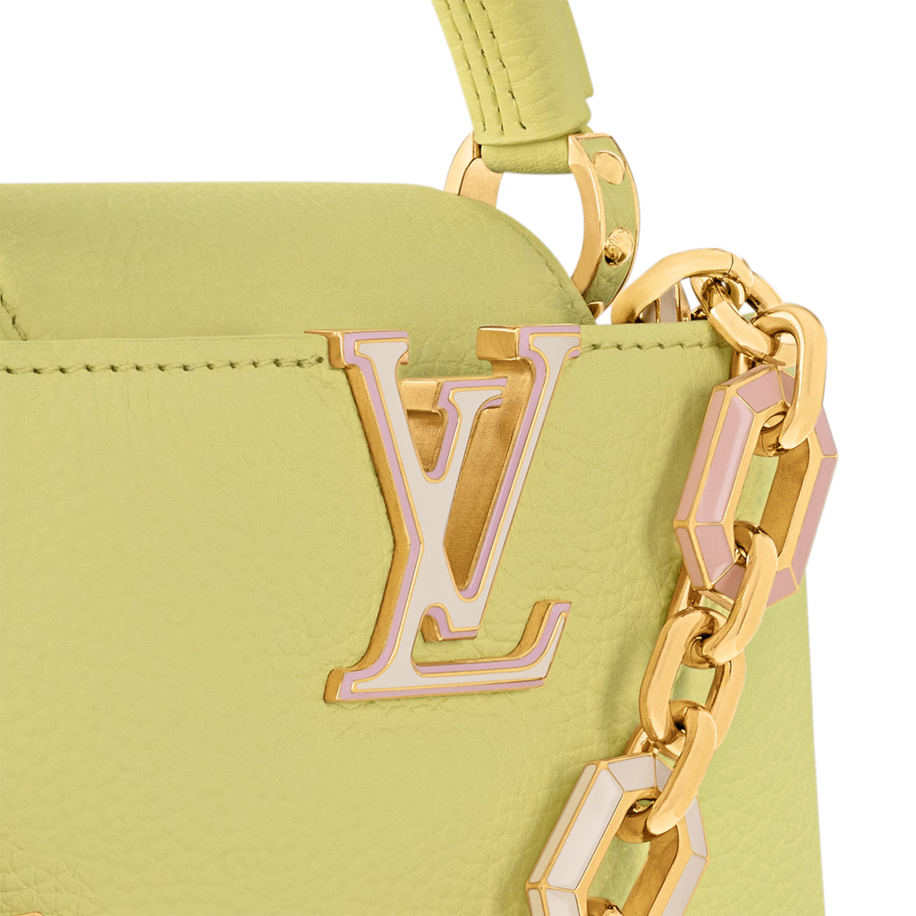LOUIS VUITTON CAPUCINES MINI TAURILLON YELLOW GHW