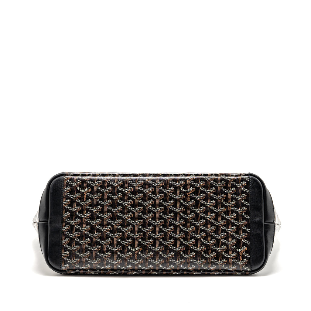GOYARD ARTOIS BAG PM GOYARDINE CANVAS/CHEVROCHES CALFSKIN BLACK SHW