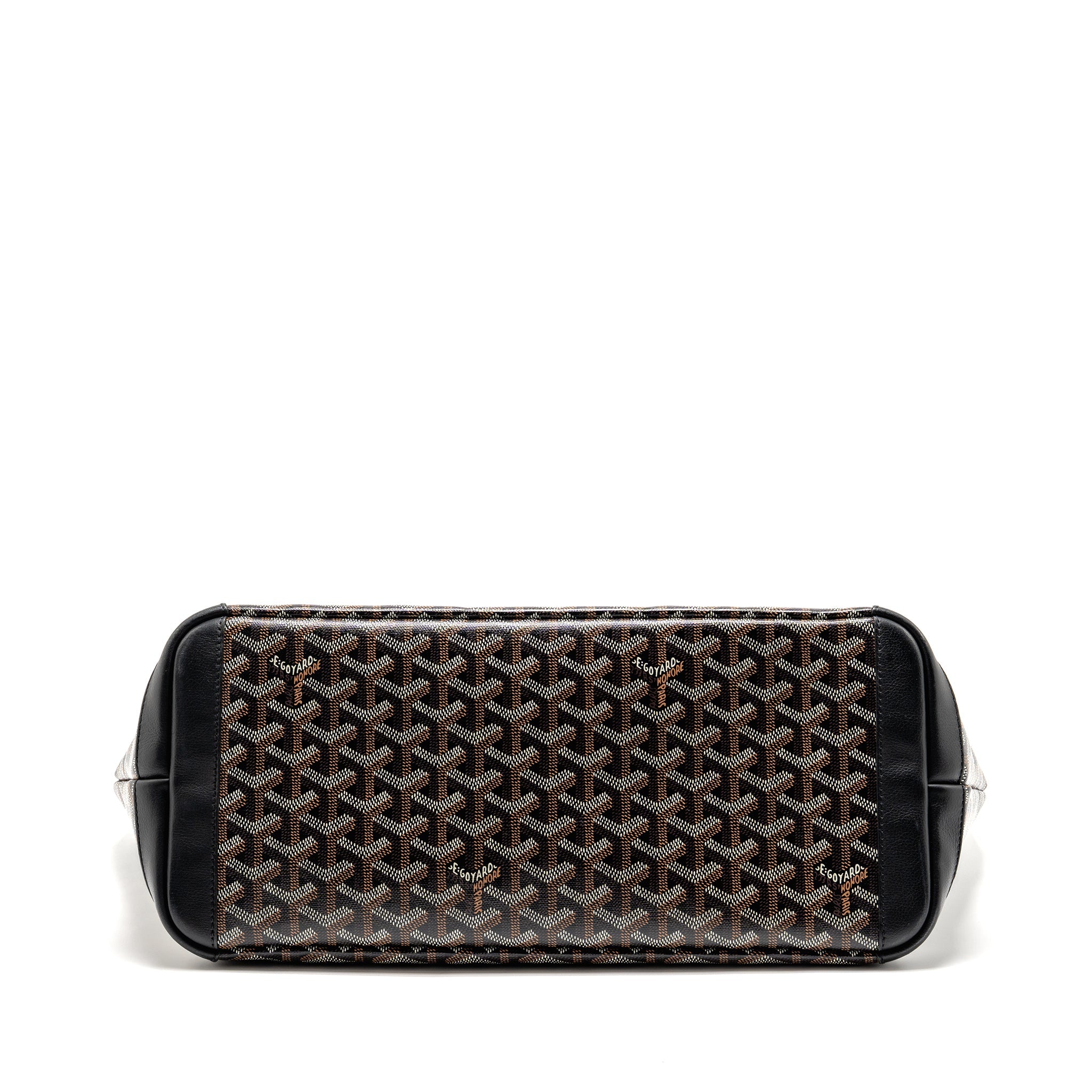 GOYARD ARTOIS BAG PM GOYARDINE CANVAS/CHEVROCHES CALFSKIN BLACK SHW