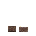 LOUIS VUITTON ROSALIE COIN PURSE MONOGRAM CANVAS FUCHSIA, KEY POUCH DAMIER EBENE GHW(SELL IN A SET)