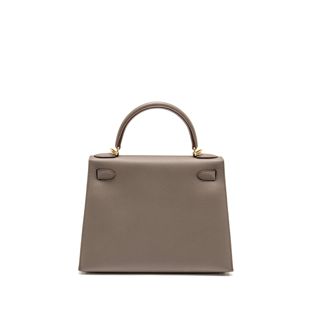 HERMES KELLY 28 EPSOM GRIS ETAIN GHW