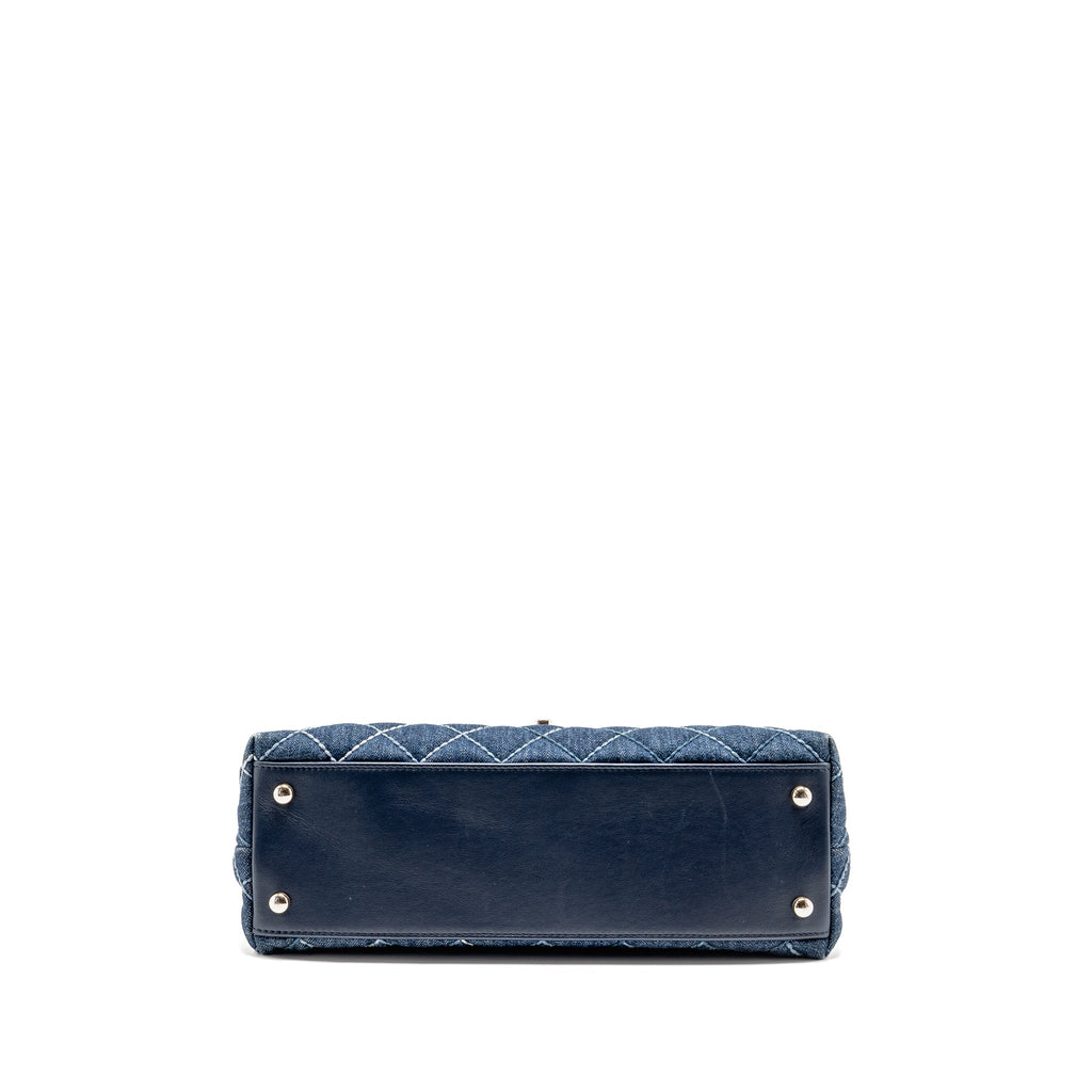 CHANEL MEDIUM COCO HANDLE DENIM/LEATHER BLUE SHW