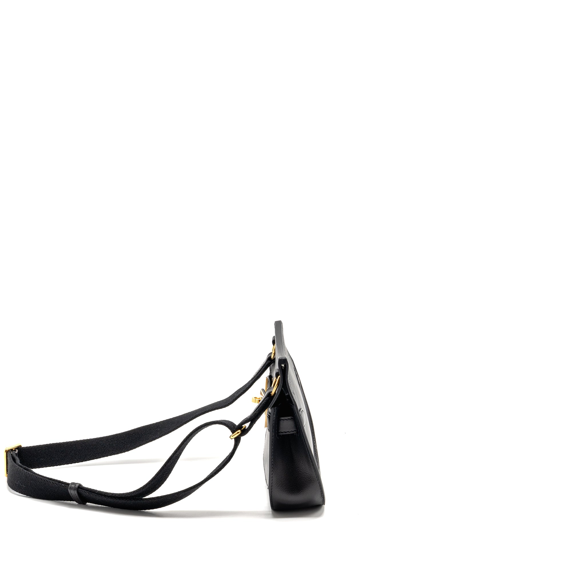 HERMES MINI JYPSIERE EVERGRAIN BLACK GHW