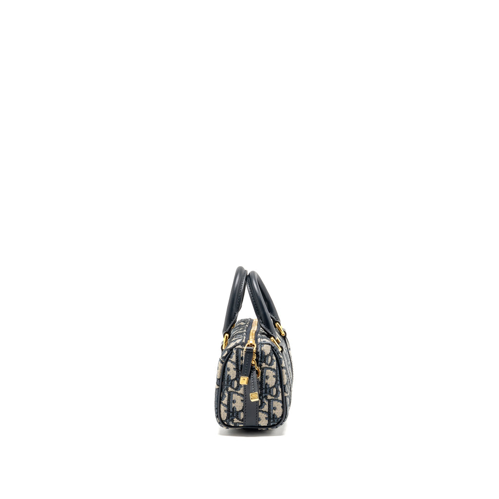 DIOR GROOVE 17 NANO BAG DIOR OBLIQUE JACQUARD BLUE GHW