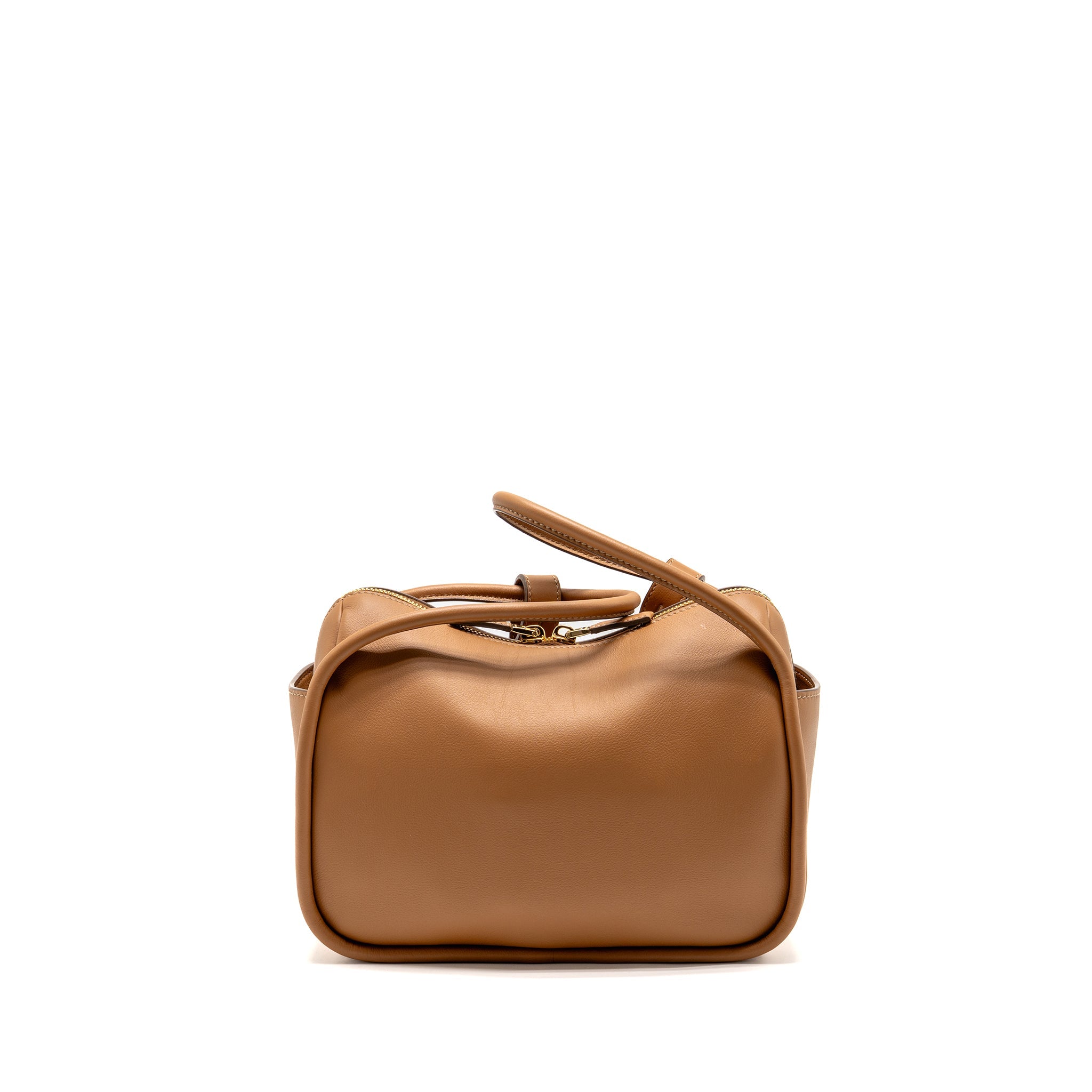 PRADA DARLING HANDBAG CALFSKIN CARAMEL GHW