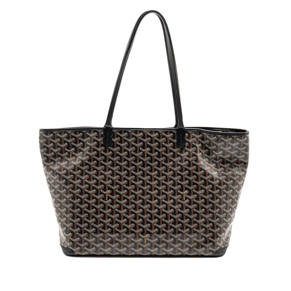 GOYARD ARTOIS BAG PM GOYARDINE CANVAS/CHEVROCHES CALFSKIN BLACK SHW