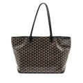 GOYARD ARTOIS BAG PM GOYARDINE CANVAS/CHEVROCHES CALFSKIN BLACK SHW