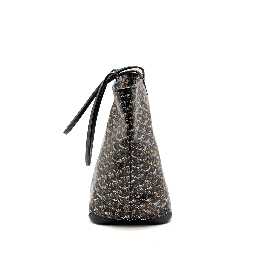 GOYARD ARTOIS BAG PM GOYARDINE CANVAS/CHEVROCHES CALFSKIN BLACK SHW