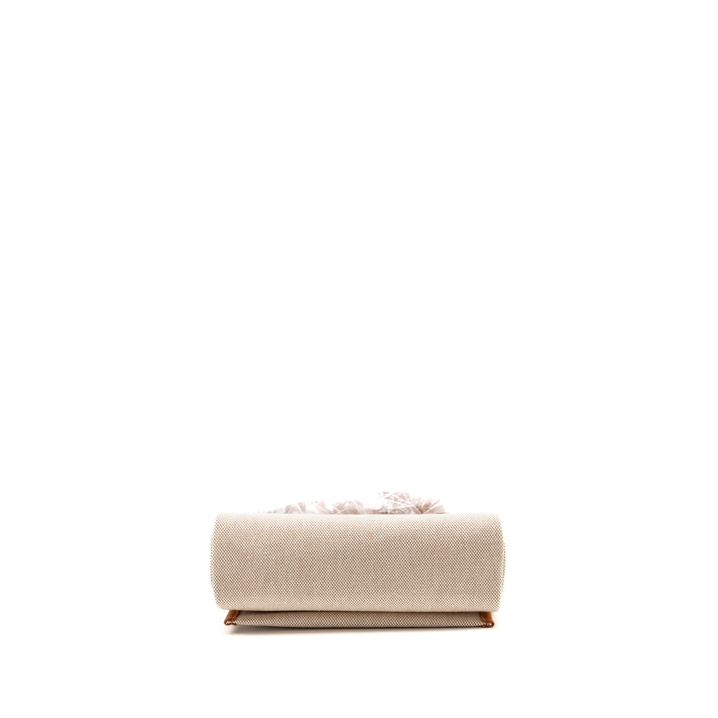 HERMES HERBAG MINI CANVAS/HUNTER LEATHER ECRU/BEIGE/FAUVE GHW