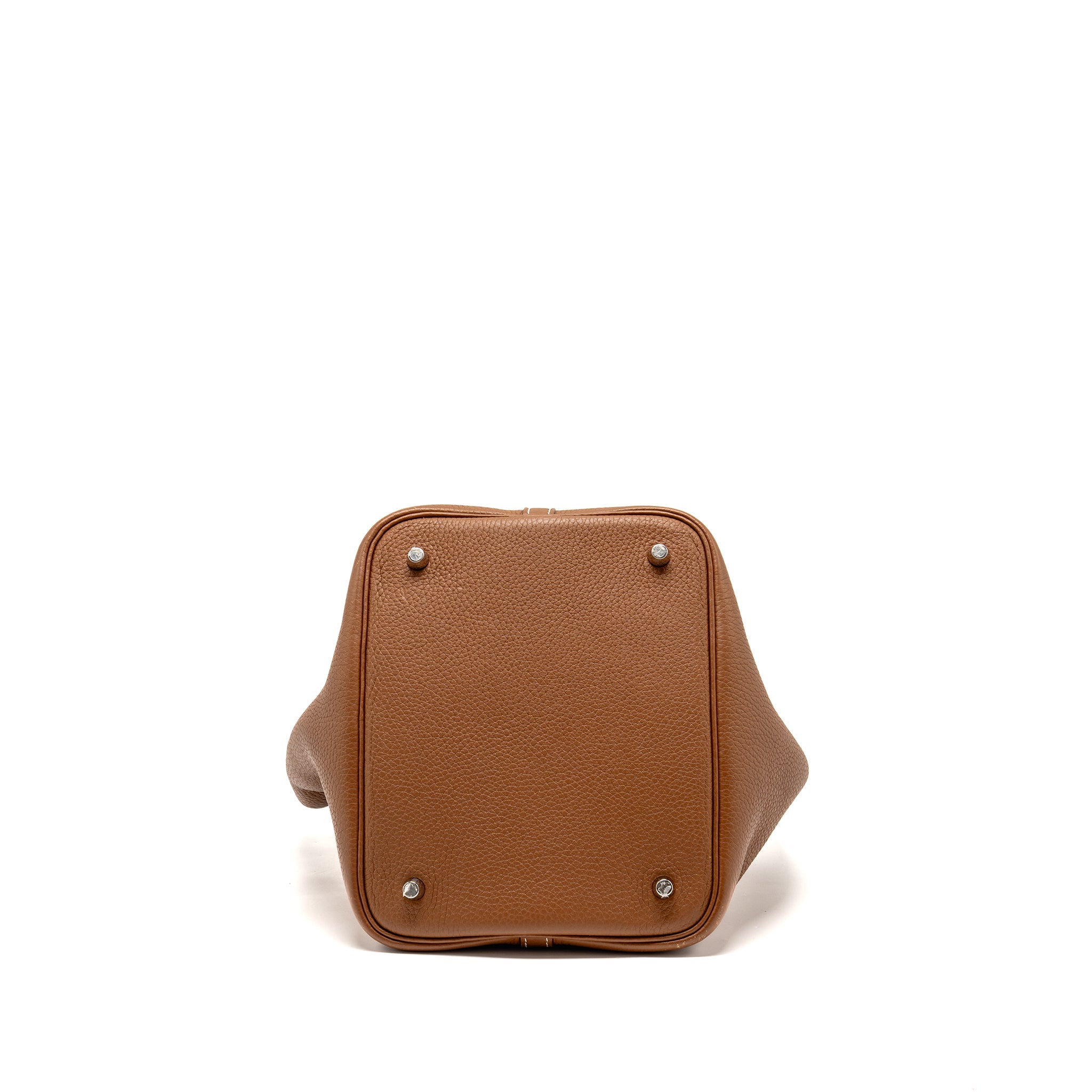 HERMES PICOTIN 22 LOCK BAG CLEMENCE/SWIFT GOLD/BLUE BRUME HANDLE SHW