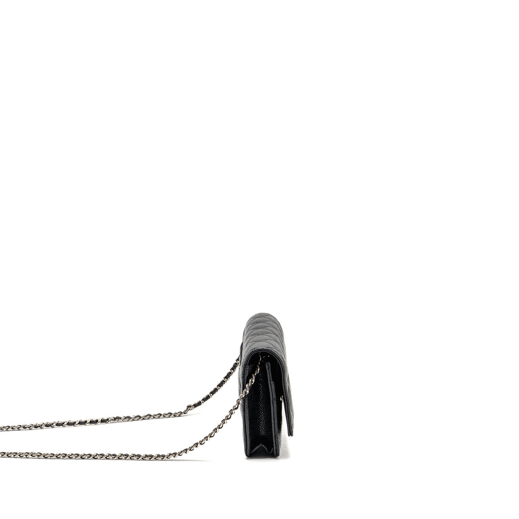 CHANEL CLASSIC WALLET ON CHAIN CAVIAR BLACK SHW