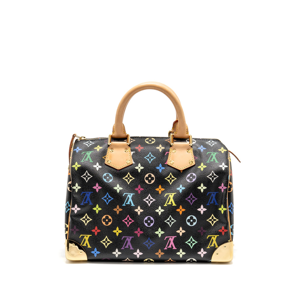 LOUIS VUITTON X TAKASHI MURAKAMI SPEEDY 30 LIMITED EDITION MULTICOLOURED MONOGRAM CANVAS BLACK GHW
