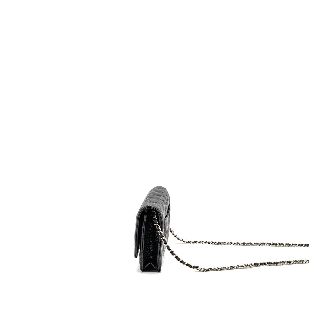 CHANEL CLASSIC WALLET ON CHAIN CAVIAR BLACK SHW