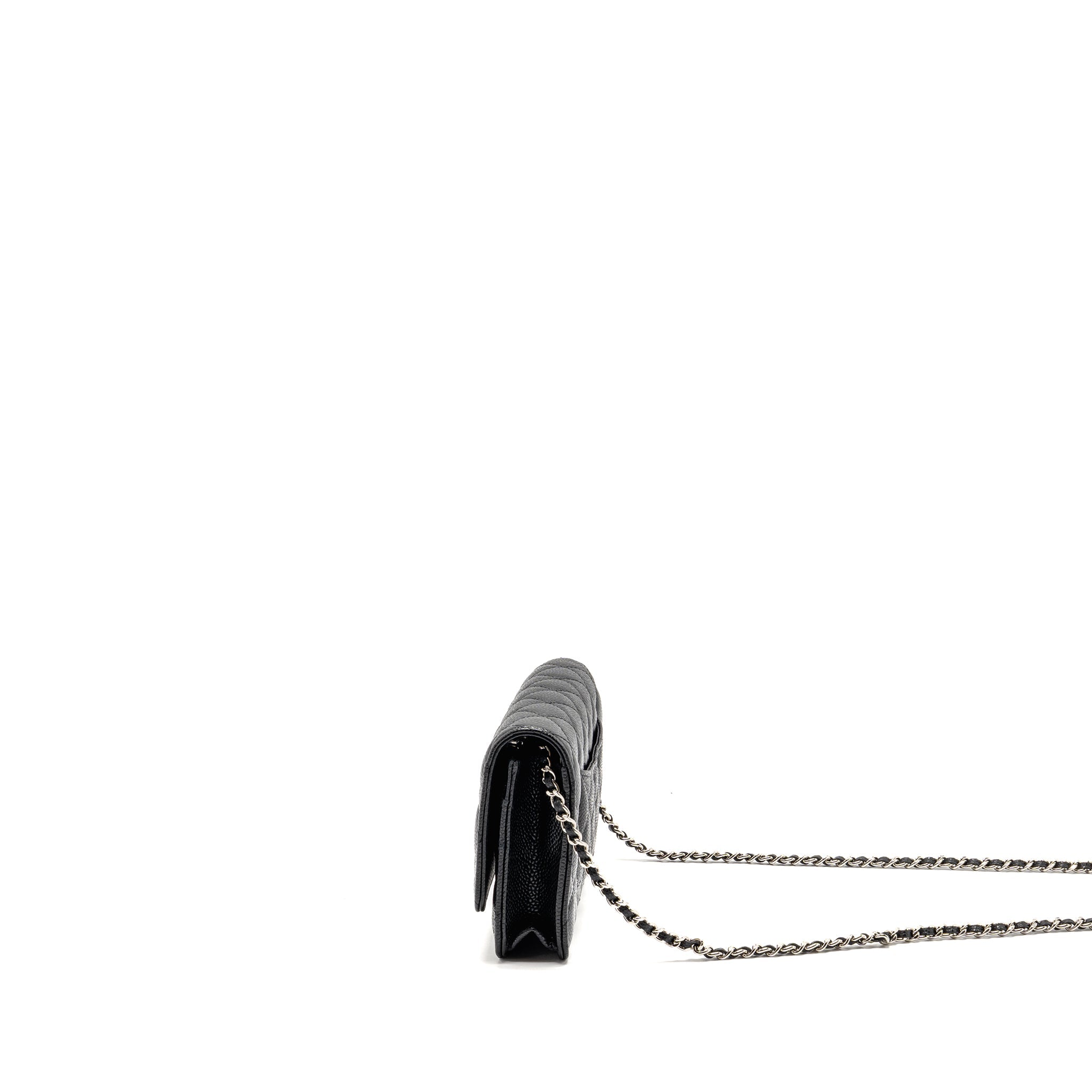 CHANEL CLASSIC WALLET ON CHAIN CAVIAR BLACK SHW
