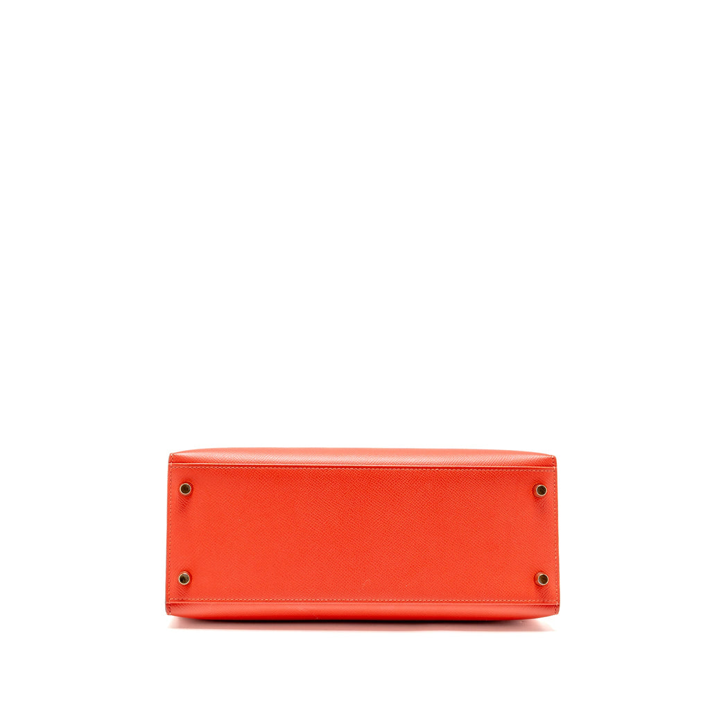 HERMES KELLY 28 EPSOM ROUGE PIVOINE GHW