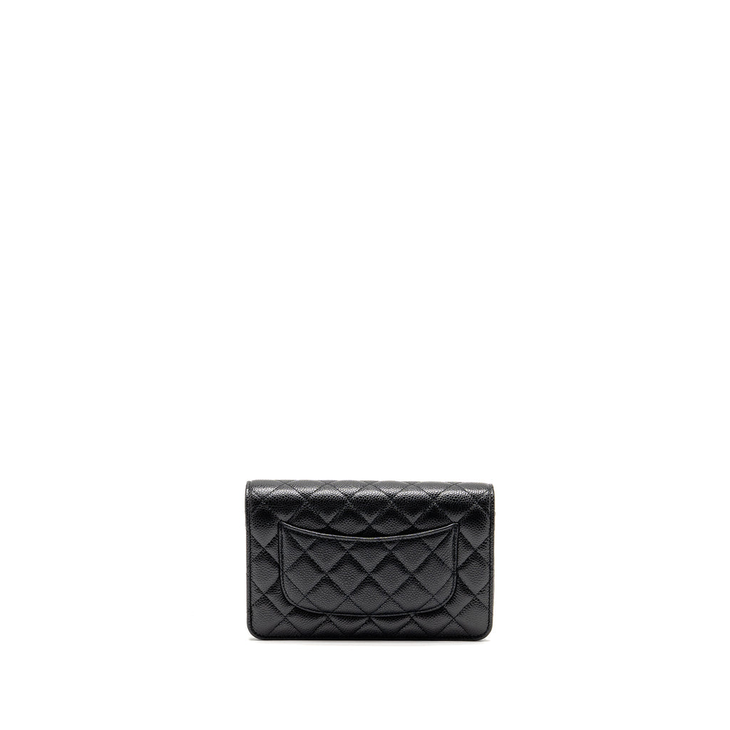 CHANEL CLASSIC WALLET ON CHAIN CAVIAR BLACK SHW