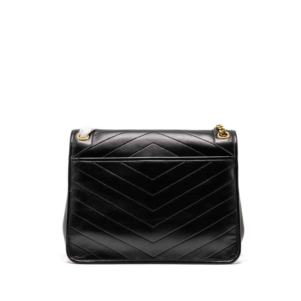 SAINT LAURENT LARGE NIKI BAG LAMBSKIN BLACK GHW