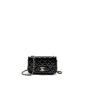 CHANEL CC MINI FLAP BAG PATENT BLACK SHW