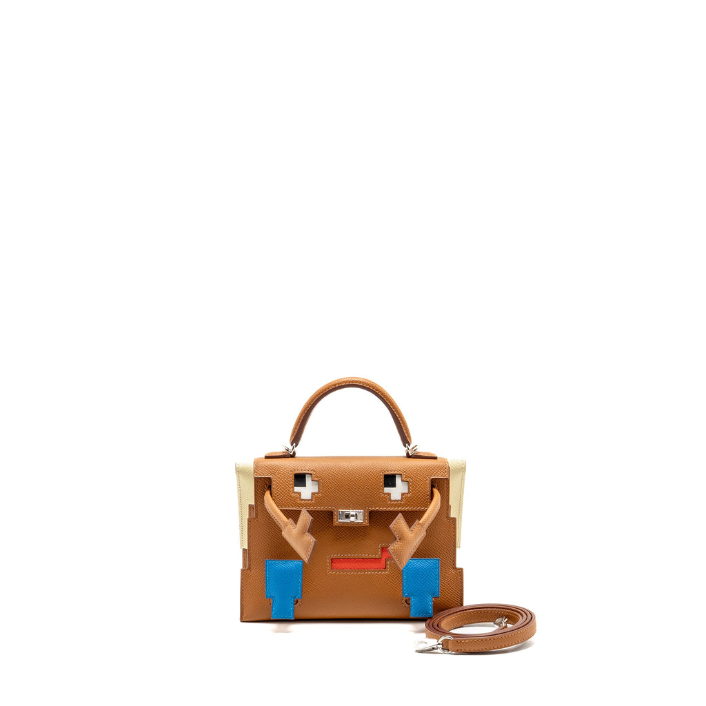 HERMES KELLYDOLE / KELLY DOLE PICTO EPSOM GOLD / ZANZIBAR /  ORANGE FIELD / MILTON SHW