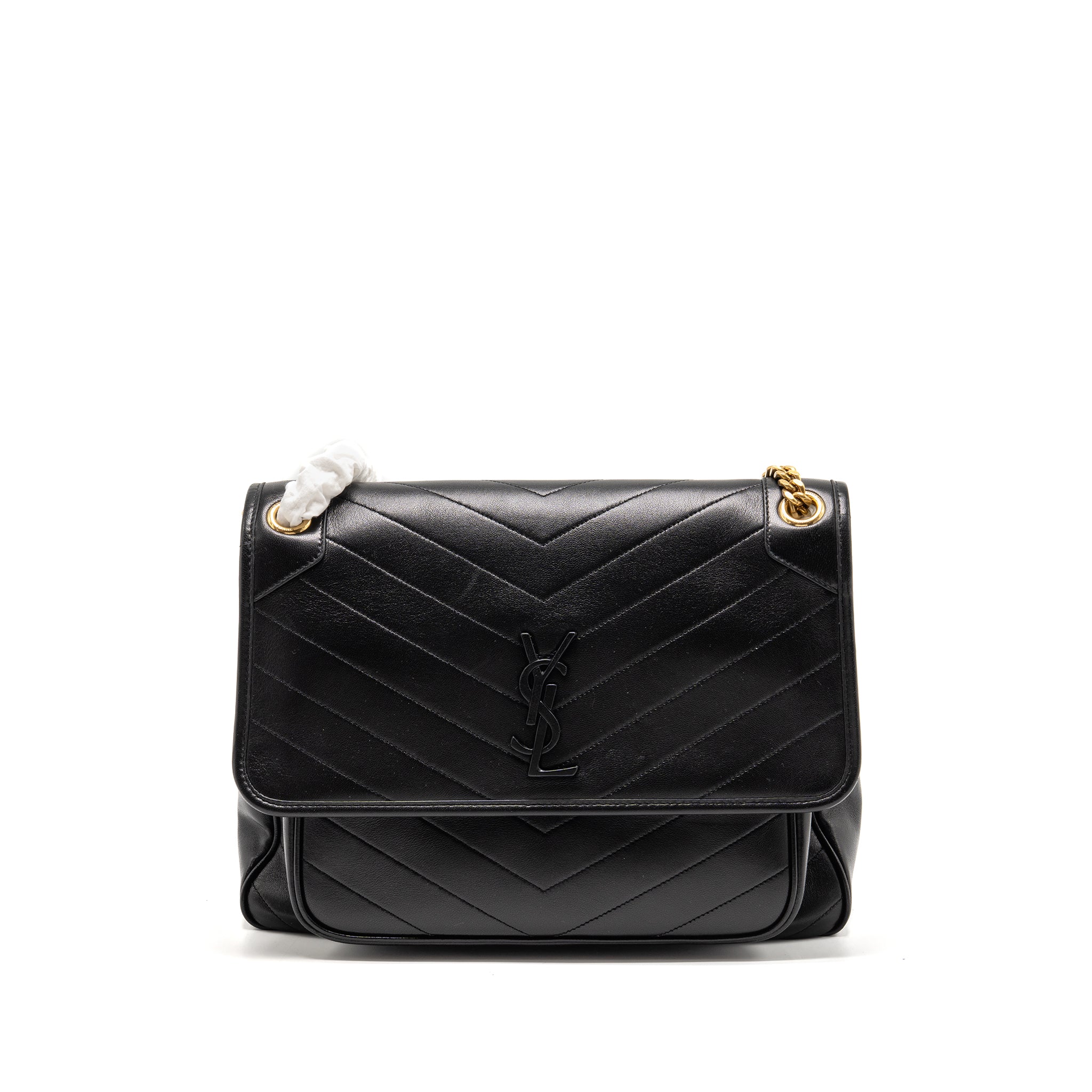 SAINT LAURENT LARGE NIKI BAG LAMBSKIN BLACK GHW