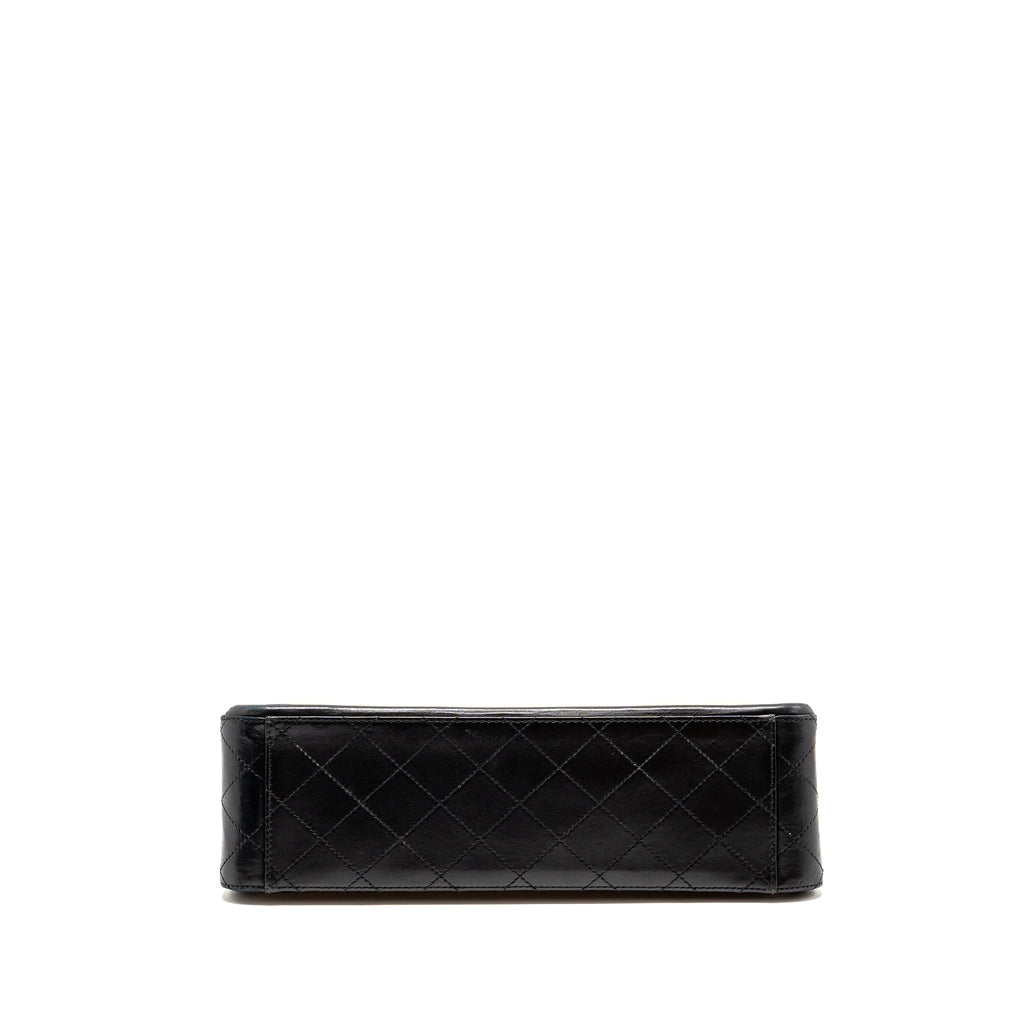 CHANEL ELEGANT CC TOTE QUILTED LAMBSKIN BEIGE/BLACK GHW