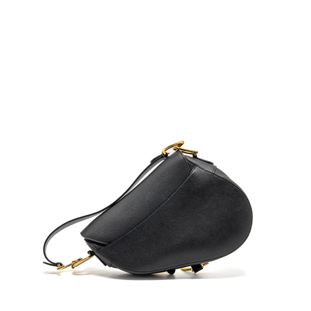 DIOR MEDIUM SADDLE BAG CALFSKIN BLACK GHW