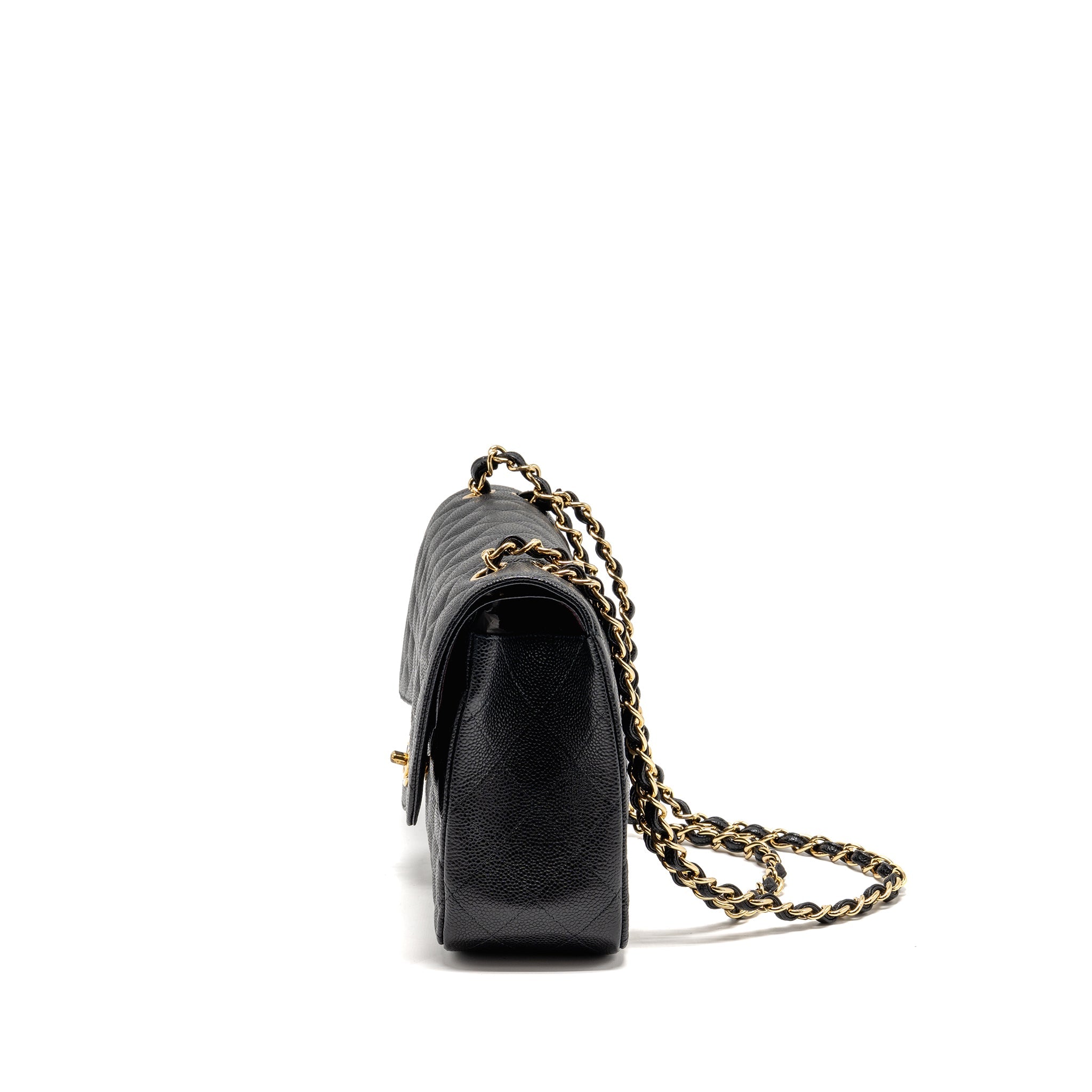 CHANEL JUMBO CLASSIC DOUBLE FLAP BAG CAVIAR BLACK GHW