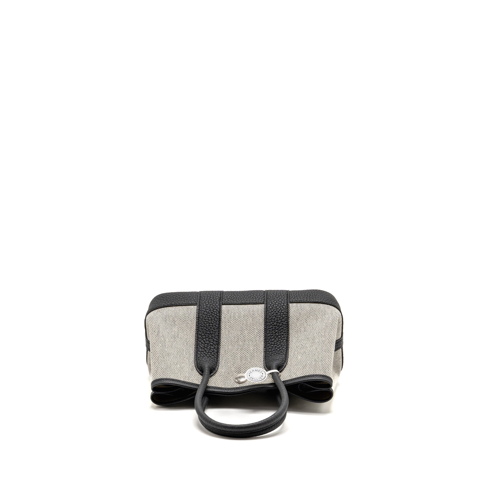 HERMES NEO GARDEN PARTY 23 NEGONDA/CANVAS ECRU/NOIR SHW