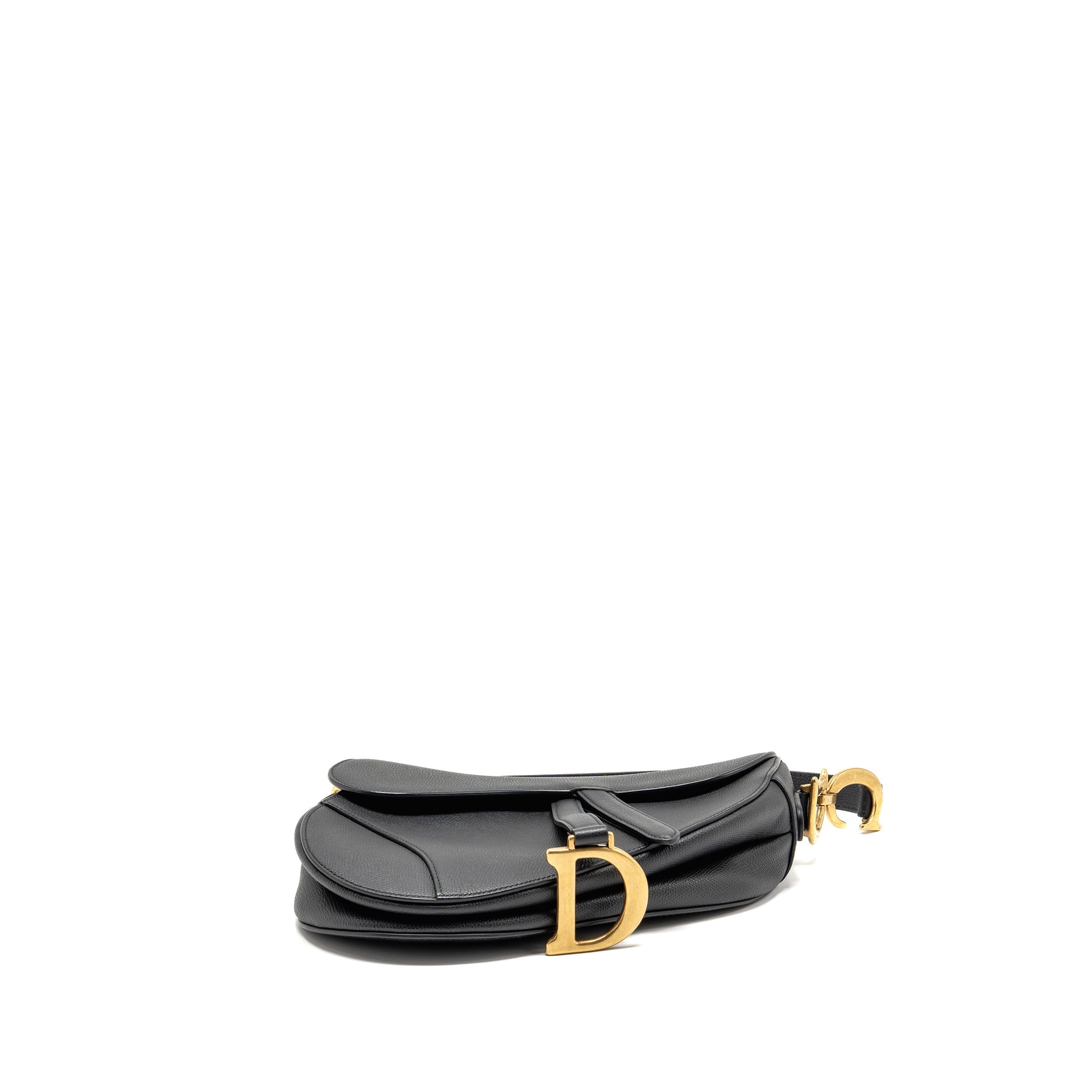 DIOR MEDIUM SADDLE BAG CALFSKIN BLACK GHW