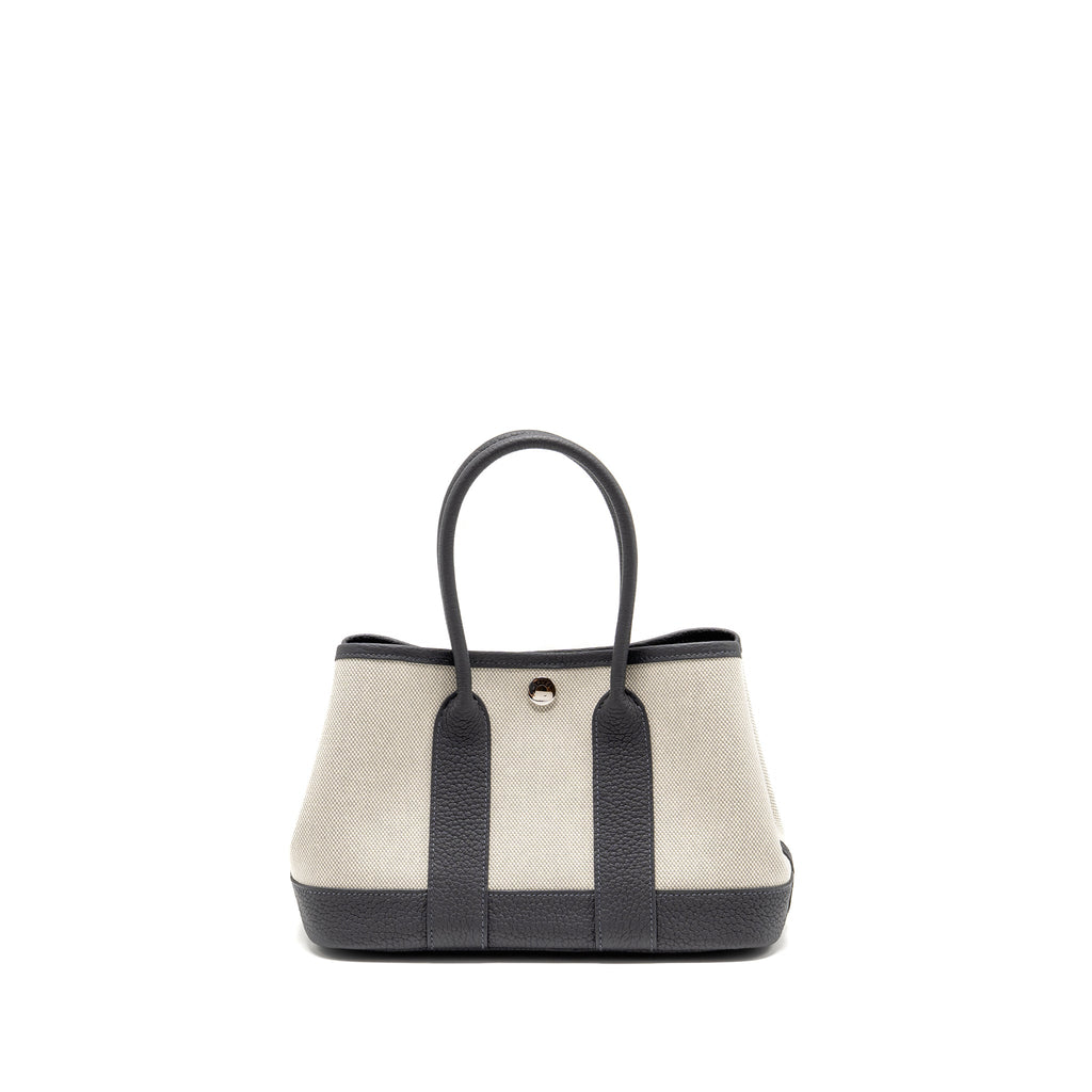 HERMES NEO GARDEN PARTY 23 CANVAS/NEGONDA ECRU/BLEU GLACIER/ARDOISE SHW