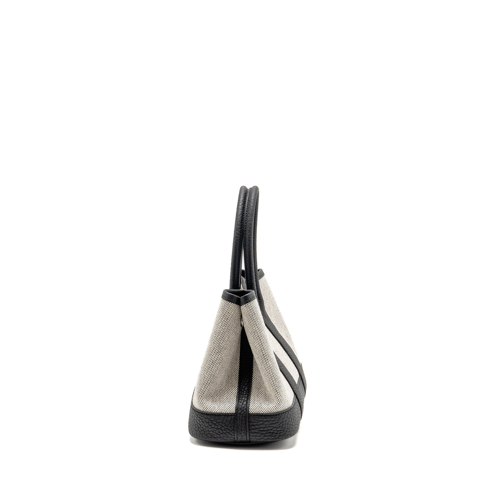 HERMES NEO GARDEN PARTY 23 NEGONDA/CANVAS ECRU/NOIR SHW