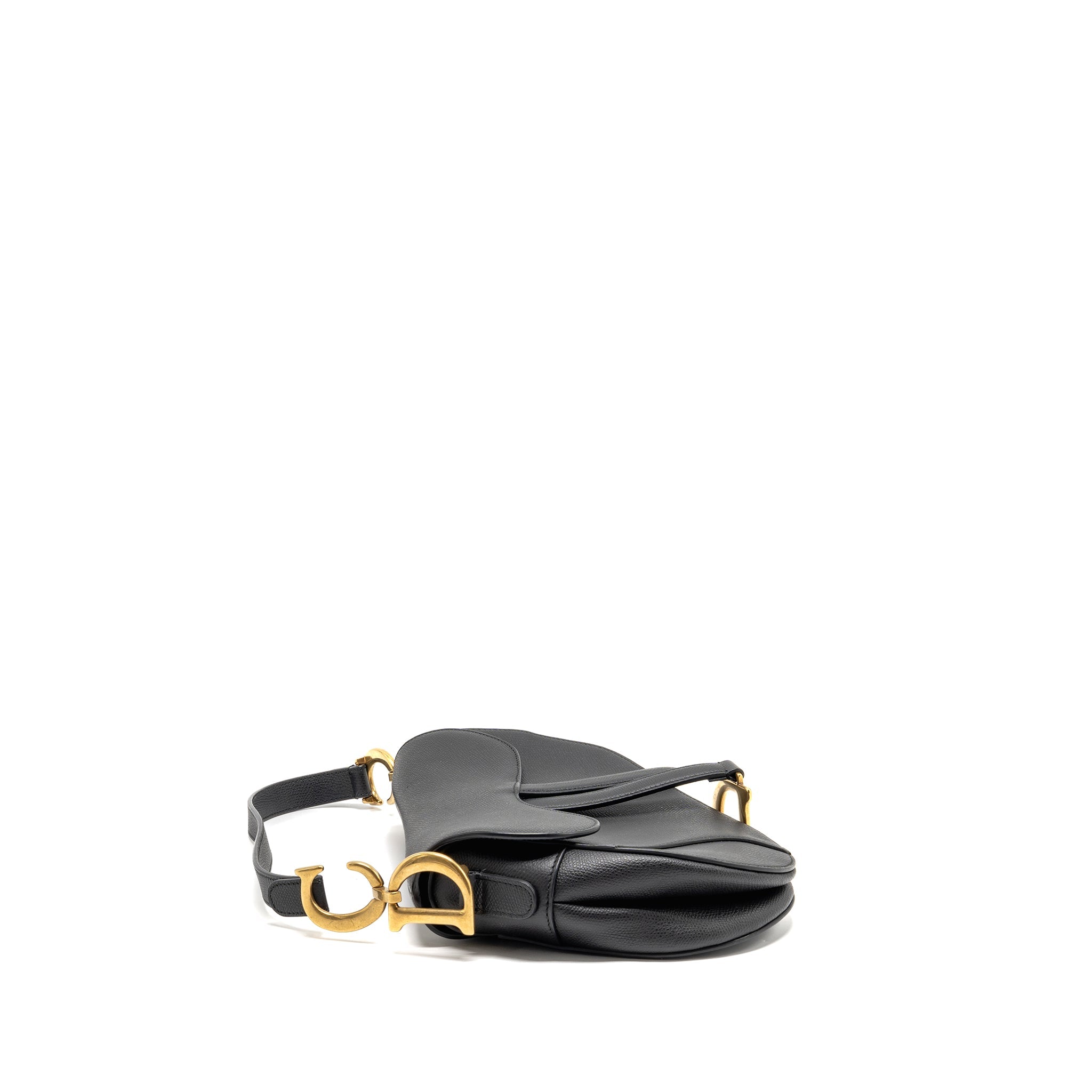 DIOR MEDIUM SADDLE BAG CALFSKIN BLACK GHW