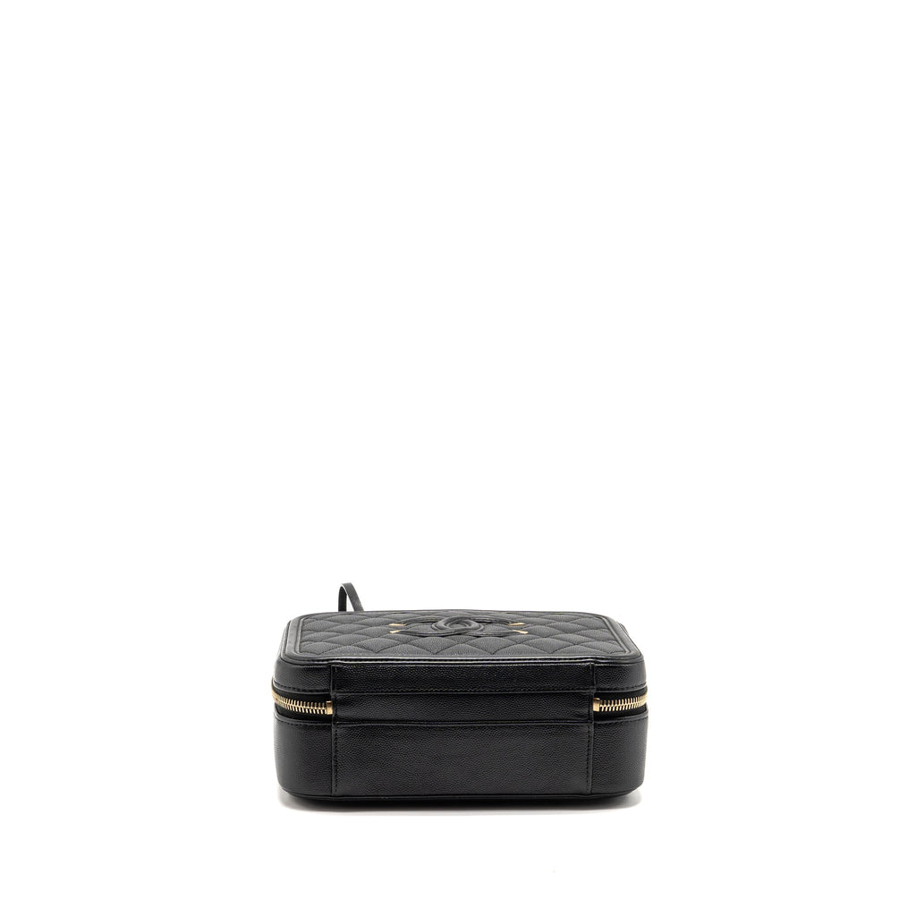 CHANEL CC FILIGREE VANITY CAVIAR BLACK GHW