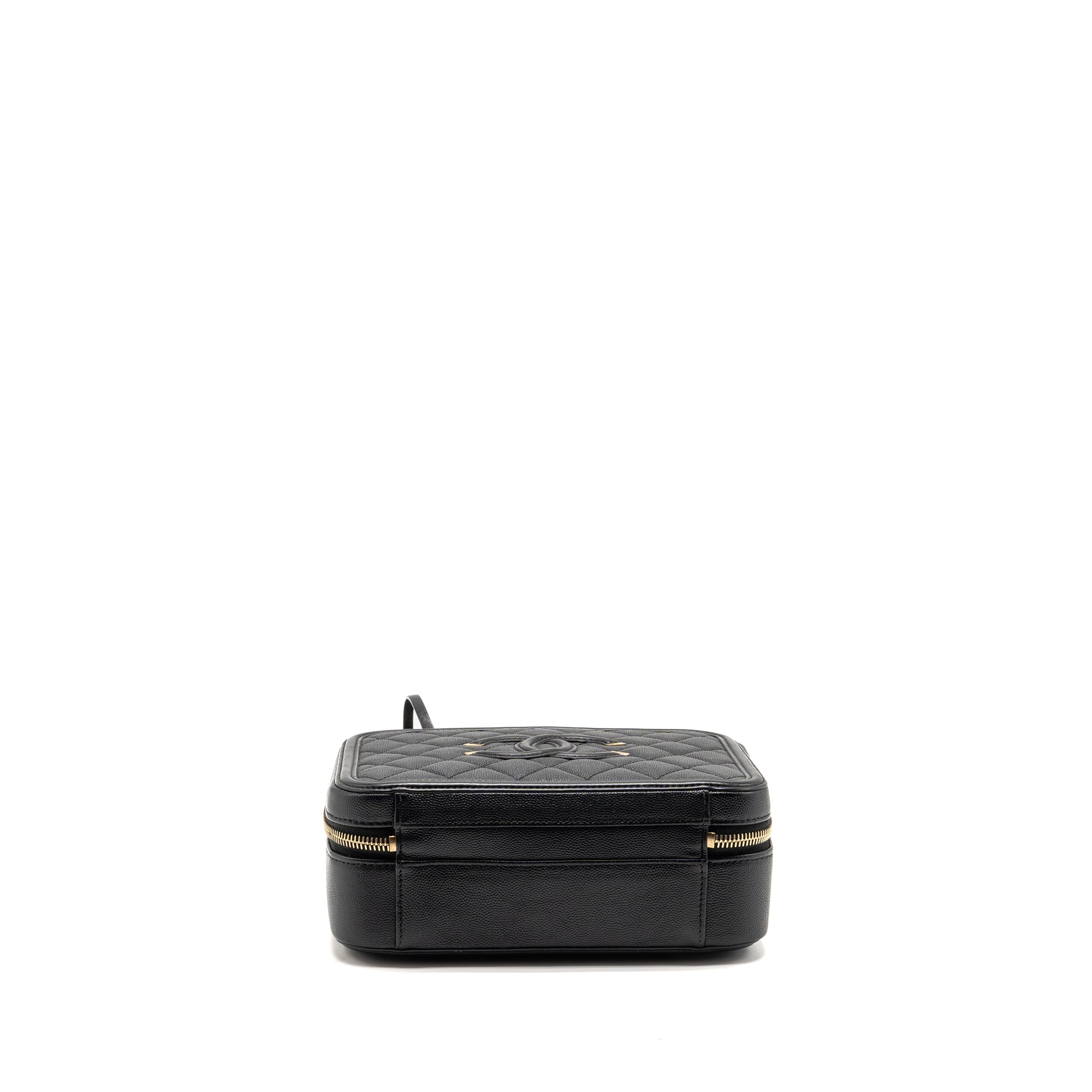 CHANEL CC FILIGREE VANITY CAVIAR BLACK GHW