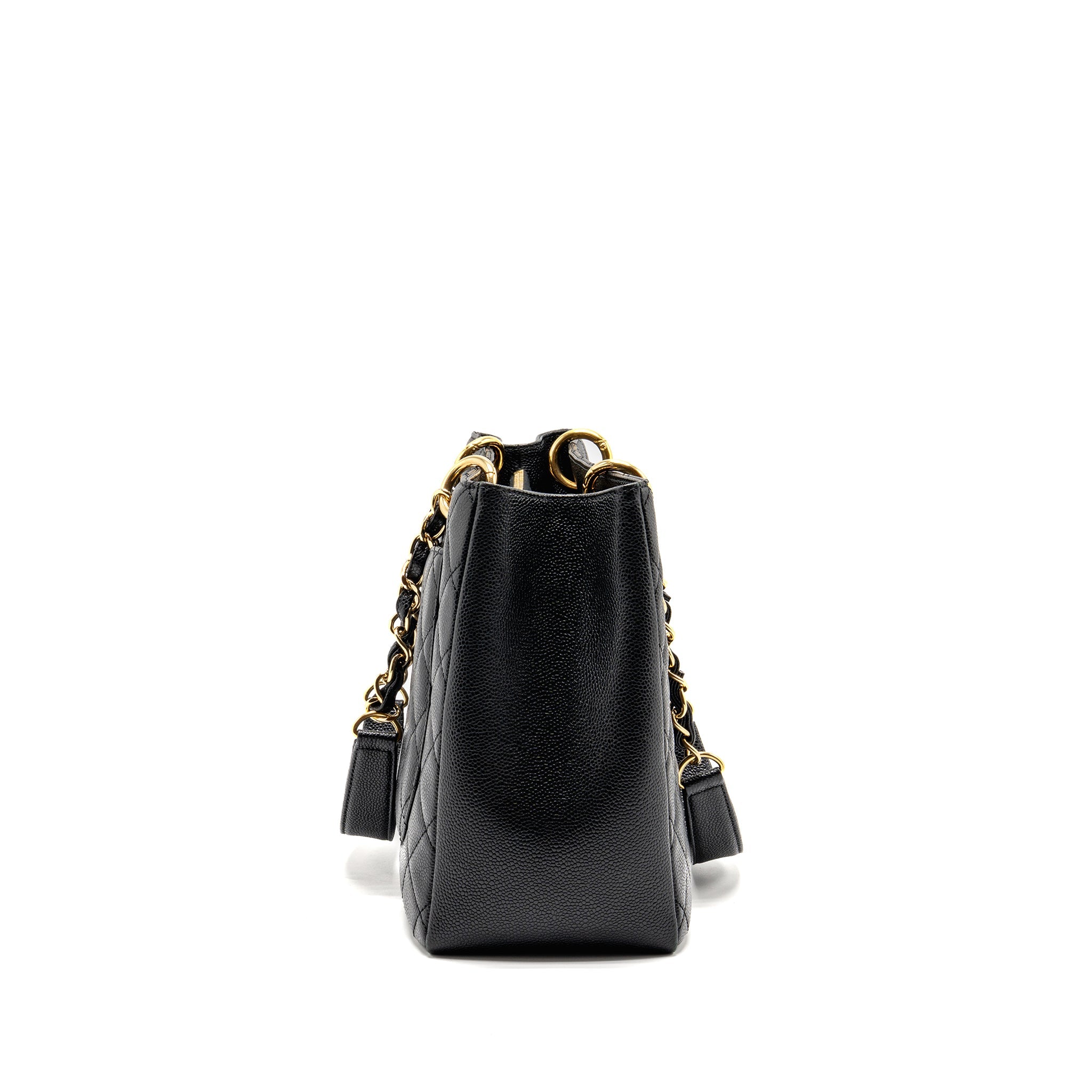 CHANEL GRAND SHOPPING TOTE BAG CAVIAR BLACK GHW