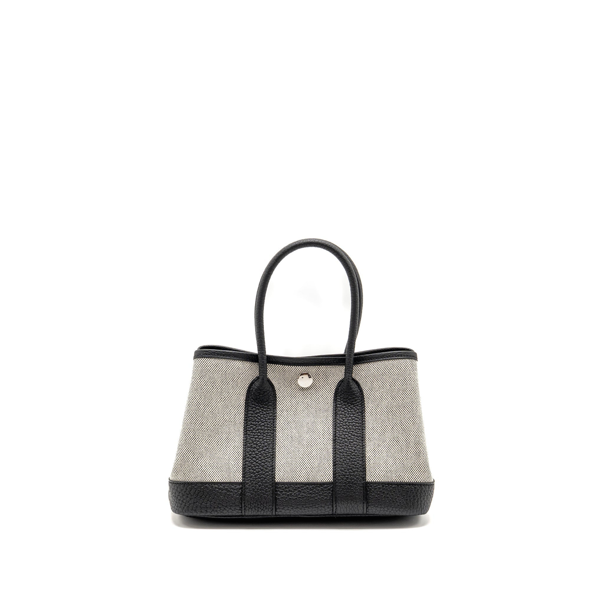 HERMES NEO GARDEN PARTY 23 NEGONDA/CANVAS ECRU/NOIR SHW