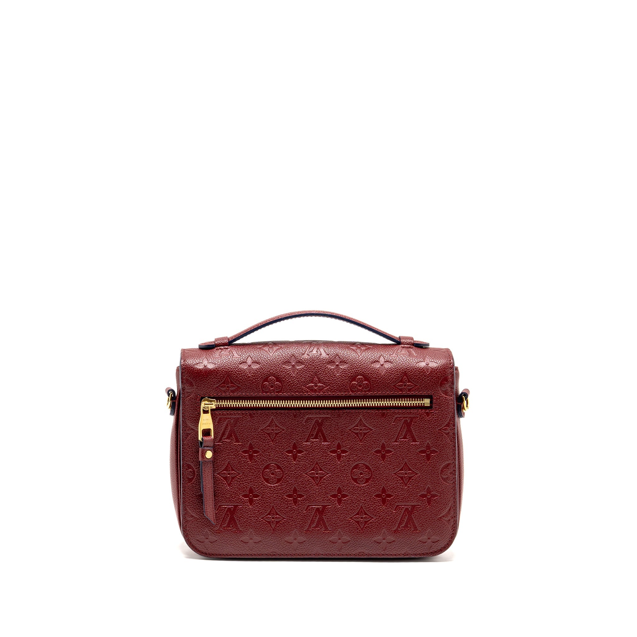 LOUIS VUITTON POCHETTE MÉTIS MONOGRAM EMPREINTE DARK RED GHW