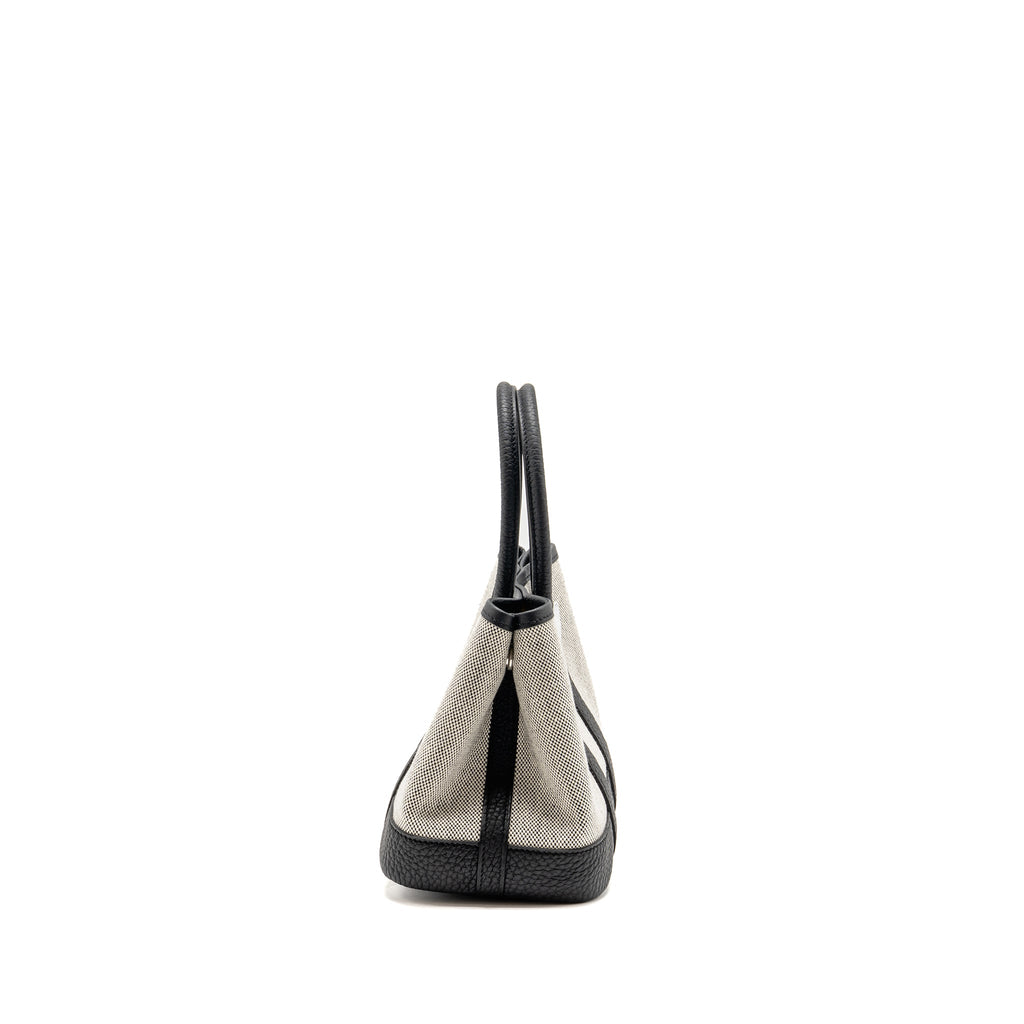 HERMES NEO GARDEN PARTY 23 NEGONDA/CANVAS ECRU/NOIR SHW
