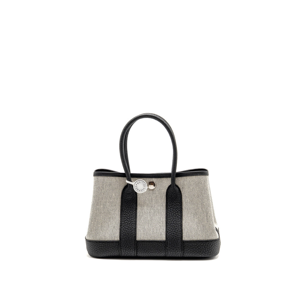 HERMES NEO GARDEN PARTY 23 NEGONDA/CANVAS ECRU/NOIR SHW