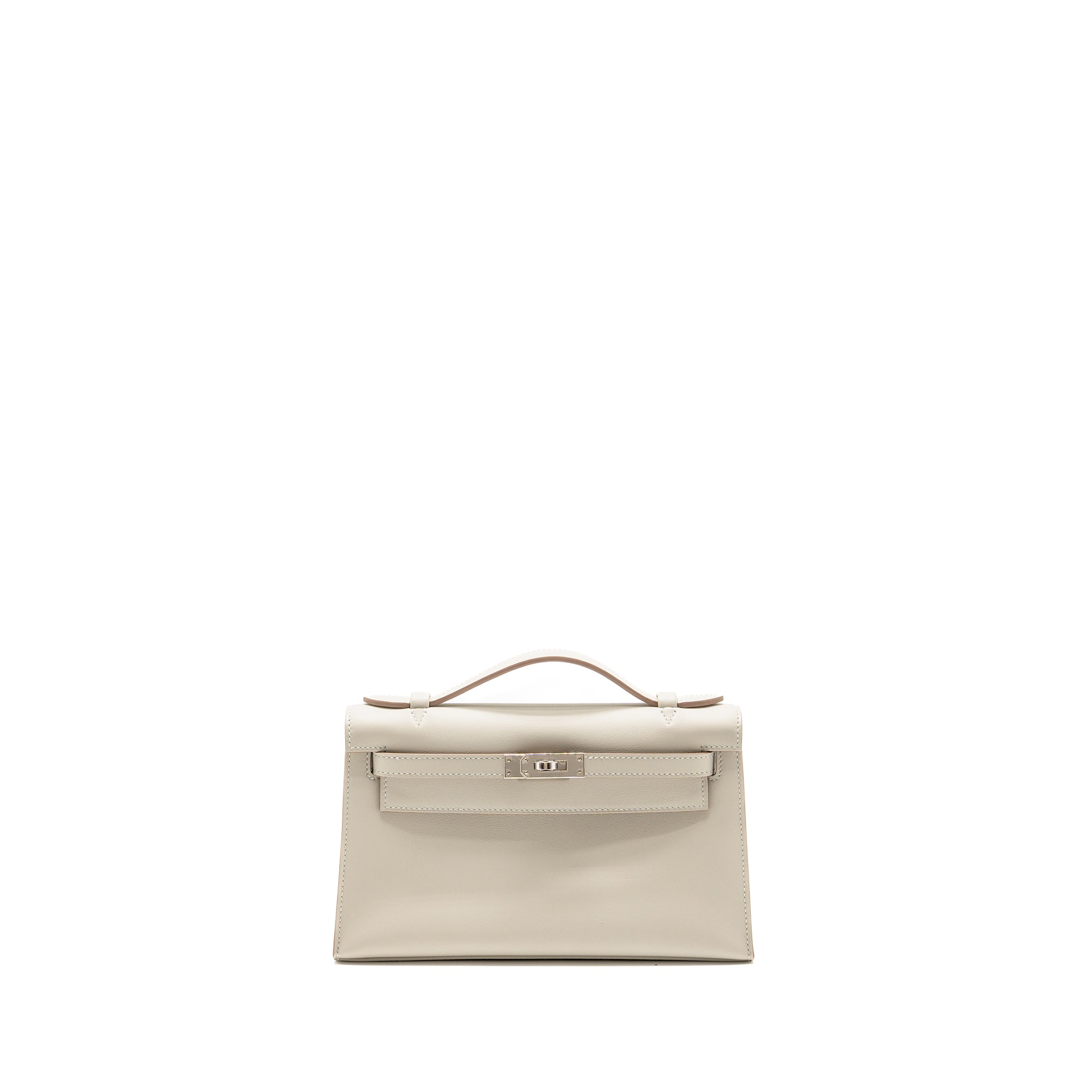 HERMES KELLY POCHETTE SWIFT GRIS PERLE SHW