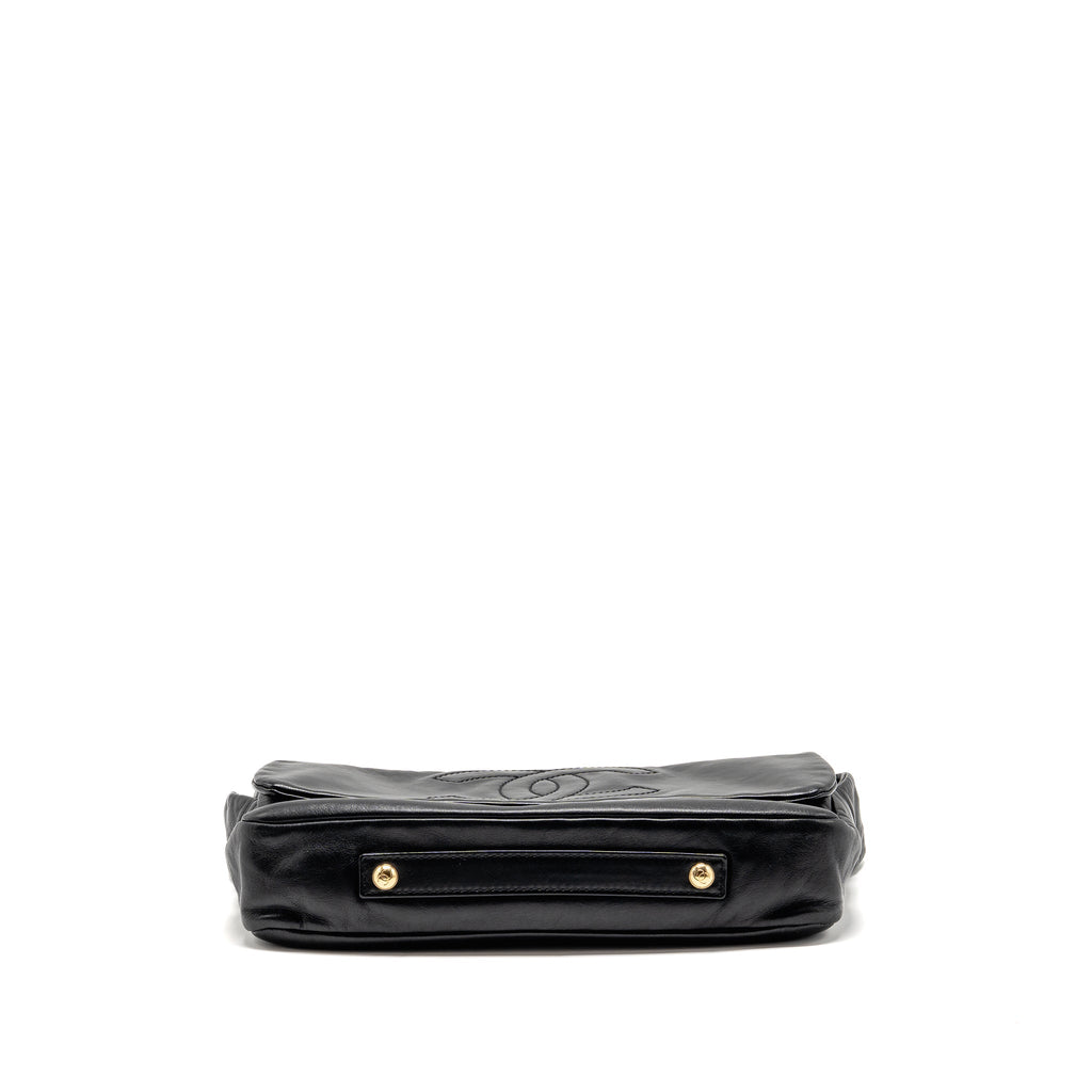 CHANEL RODEO DRIVE FLAP BAG CALFSKIN BLACK GHW