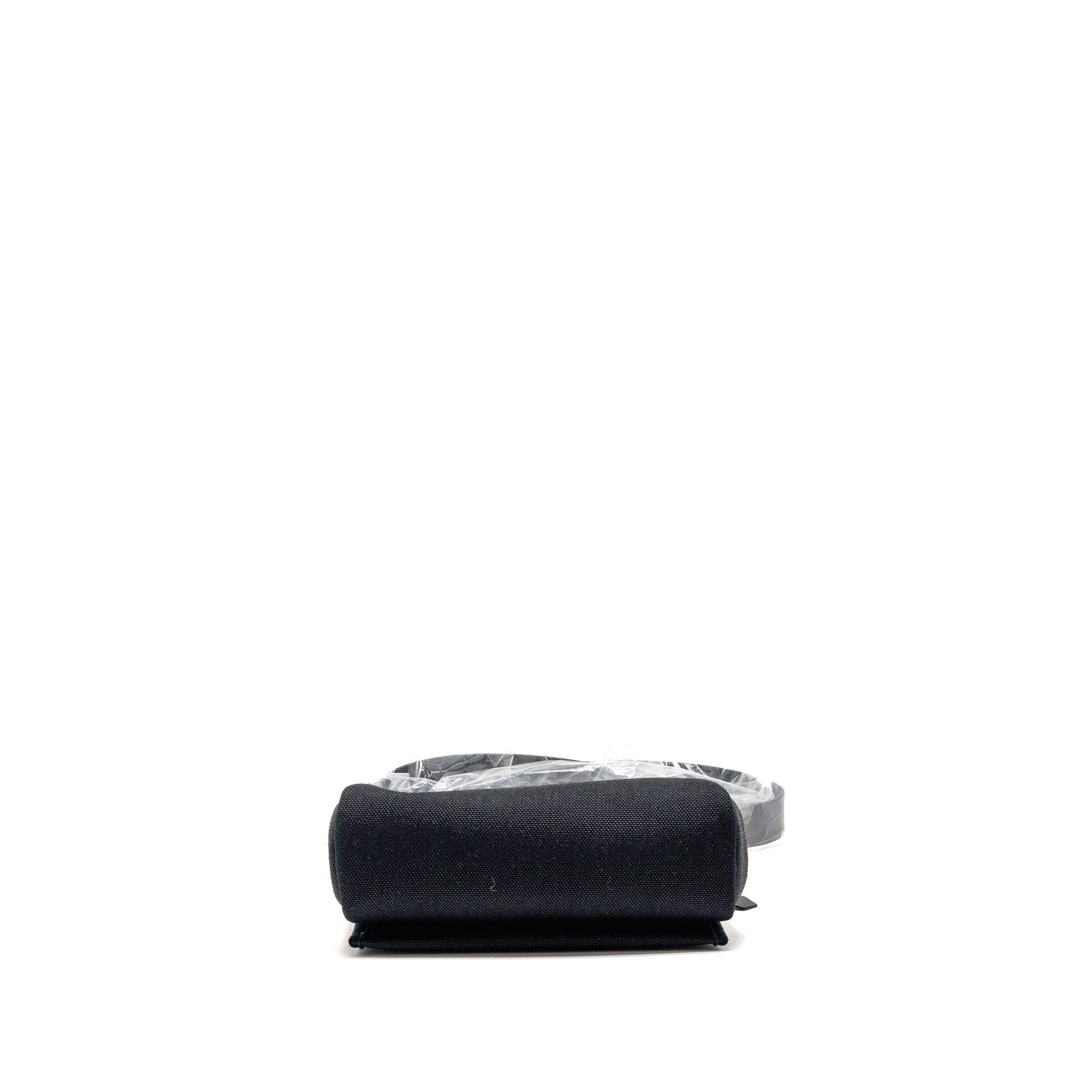 HERMES HERBAG MINI CANVAS / HUNTER LEATHER BLACK GHW