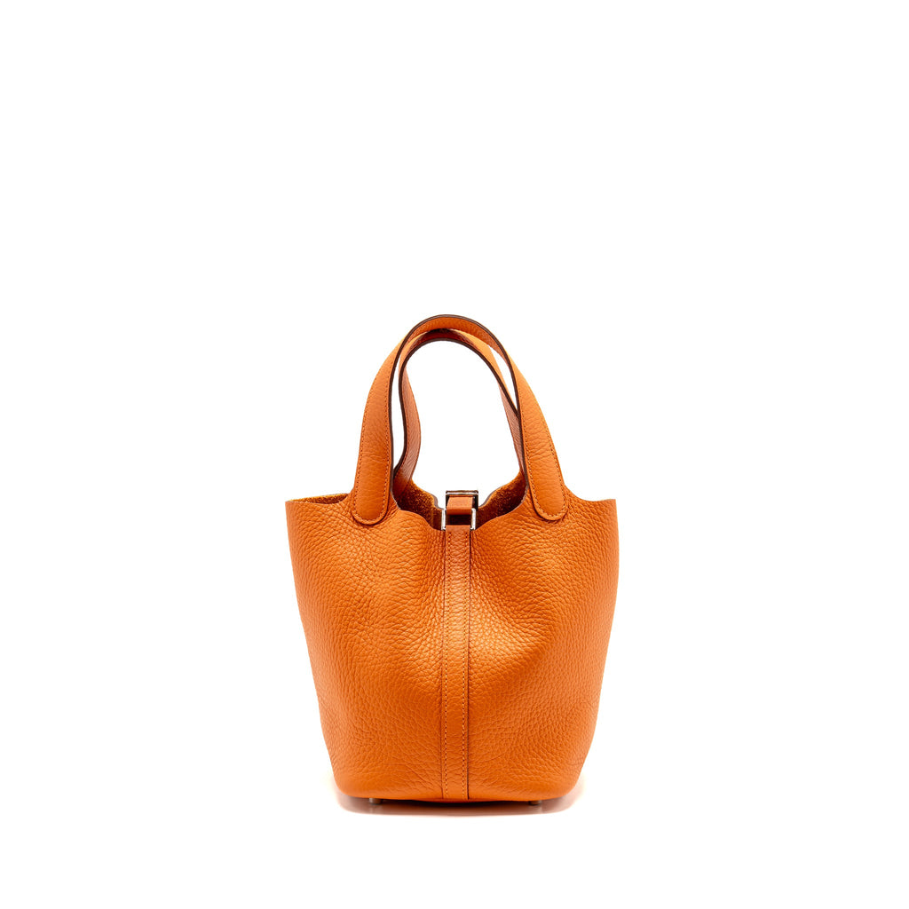 HERMES PICOTIN 18 LOCK BAG CLEMENCE ORANGE SHW