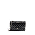 CHANEL MEDIUM CLASSIC DOUBLE FLAP BAG CAVIAR BLACK SHW