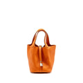HERMES PICOTIN 18 LOCK BAG CLEMENCE ORANGE SHW
