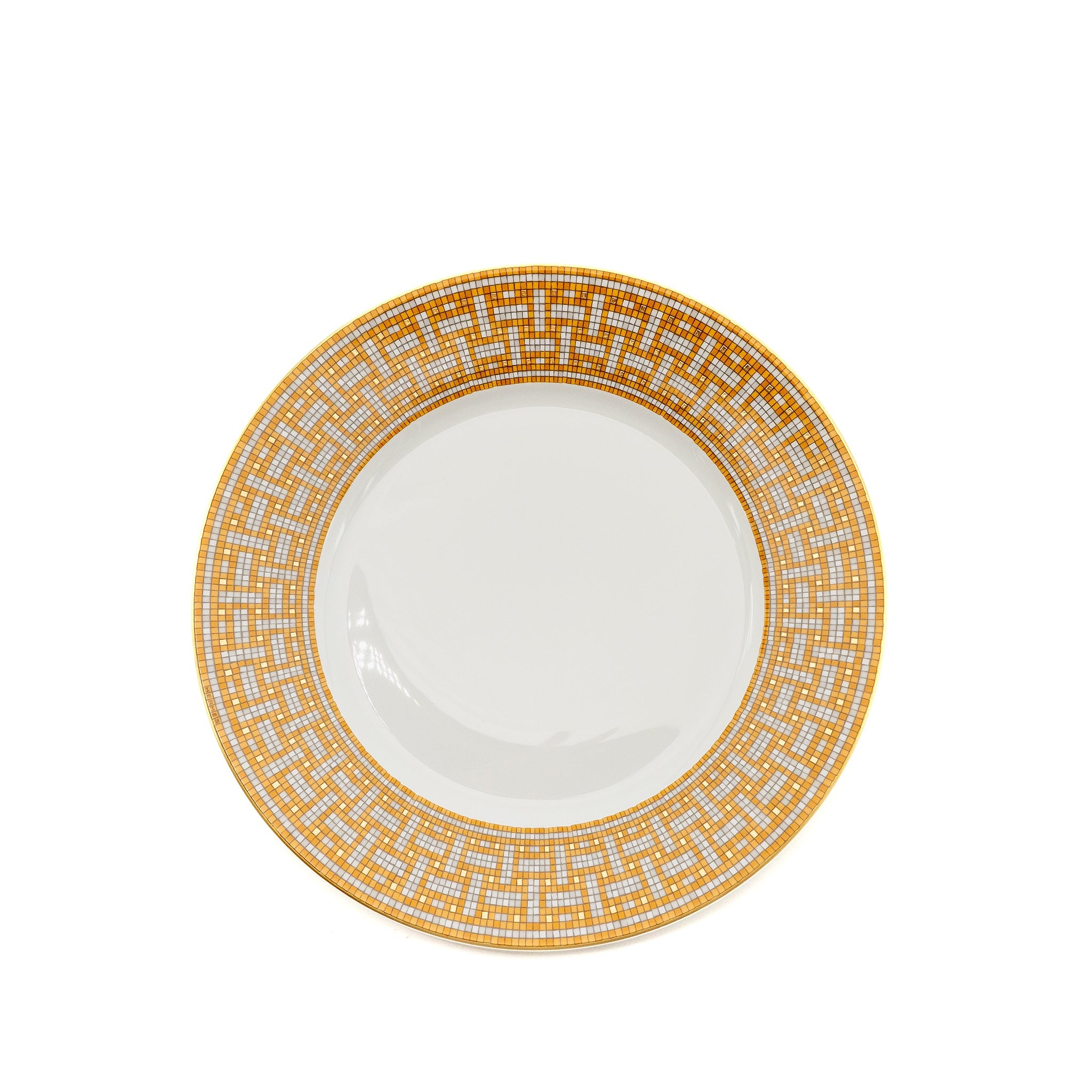 HERMES ASSIETTE MOSAIQUE AU 24 GOLD DINNER PLATES MULTICOLOUR (SELL IN A SET)