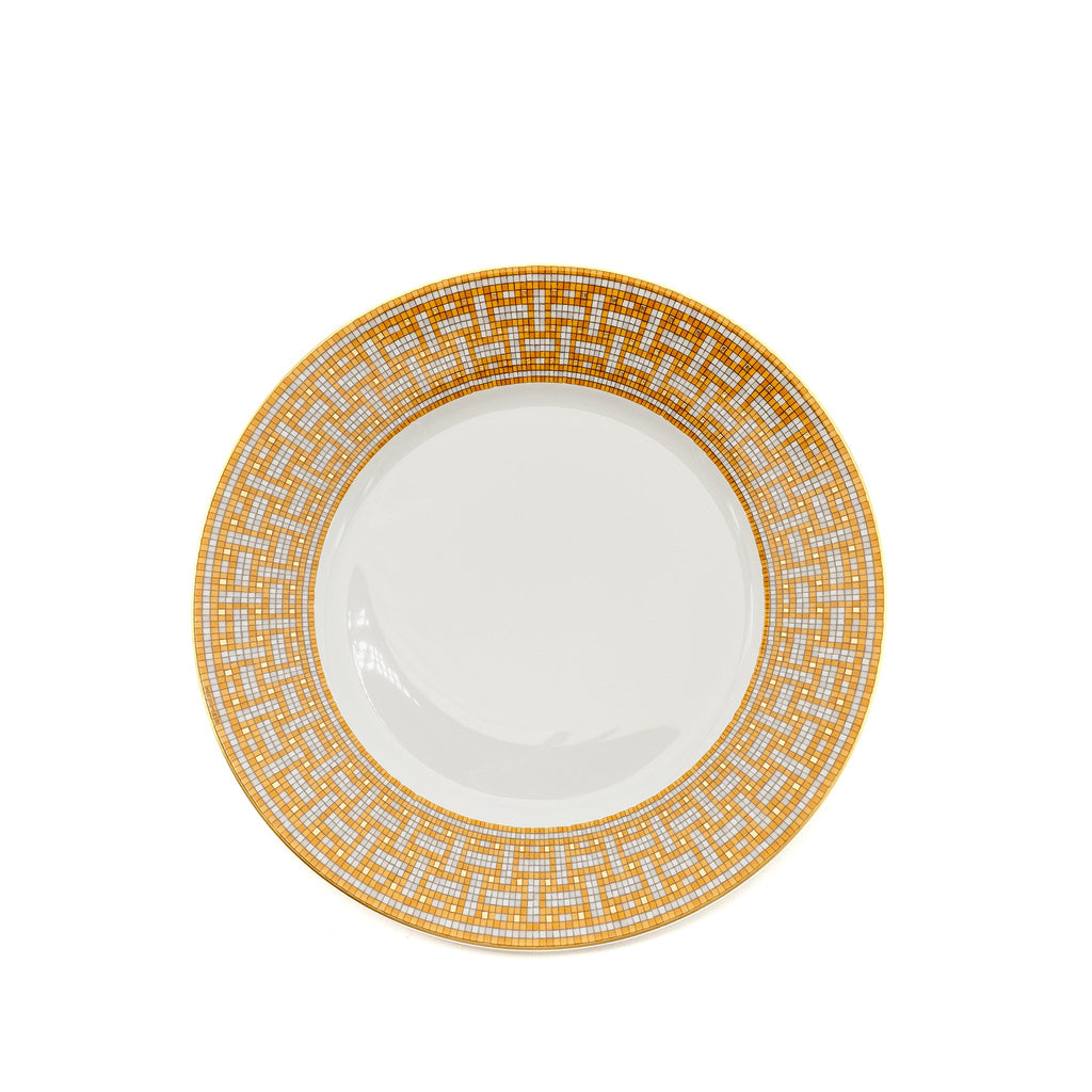 HERMES ASSIETTE MOSAIQUE AU 24 GOLD DINNER PLATES MULTICOLOUR (SELL IN A SET)