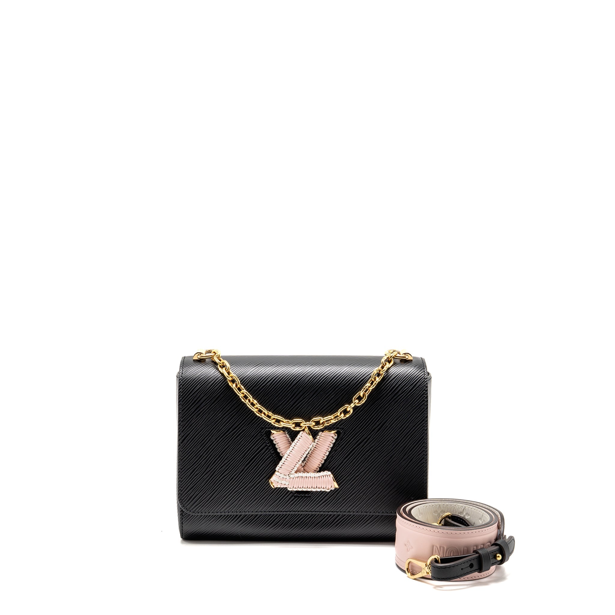LOUIS VUITTON TWIST MM EPI BLACK/PINK GHW