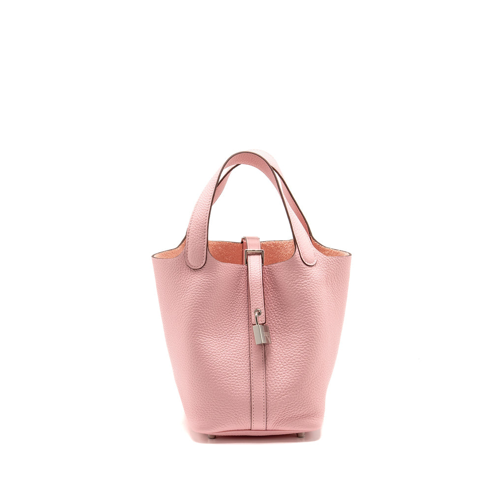 HERMES PICOTIN 18 LOCK BAG CLEMENCE 3Q ROSE SAKURA SHW