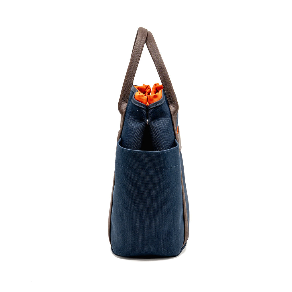 HERMES THE GROOMING BAG CANVAS BLEU NAVY/FEU SHW